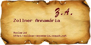 Zollner Annamária névjegykártya